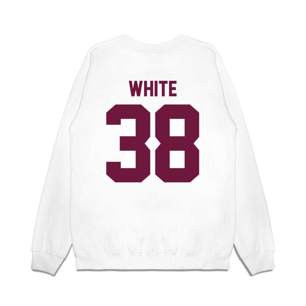 Texas A&M - NCAA Football : Jared White - Vintage Helmet Premium Crewneck Sweatshirt-1