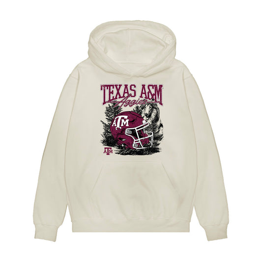 Texas A&M - NCAA Football : Ashton Bethel-Roman - Vintage Helmet Premium Hooded Sweatshirt-0
