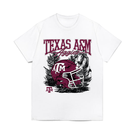 Texas A&M - NCAA Football : Mark Nabou - Vintage Helmet Comfort Colors T-Shirt-0