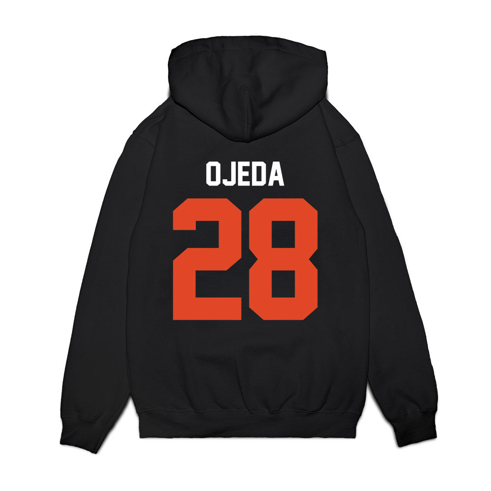 Oregon State - NCAA Football : Caleb Ojeda - Vintage Helmet Premium Hooded Sweatshirt-1