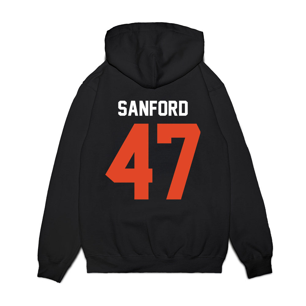 Oregon State - NCAA Football : Luke Sanford - Vintage Helmet Premium Hooded Sweatshirt-1