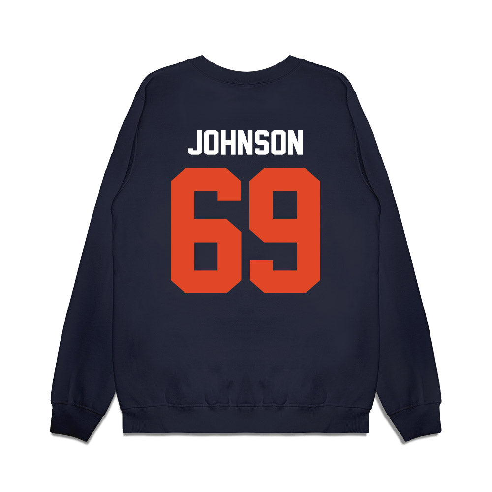 Oregon State - NCAA Football : Kwan Johnson - Vintage Helmet Premium Crewneck Sweatshirt-1