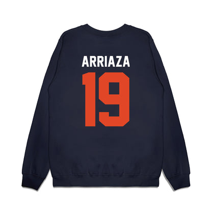 Oregon State - NCAA Football : Isaiah Arriaza - Vintage Helmet Premium Crewneck Sweatshirt-1