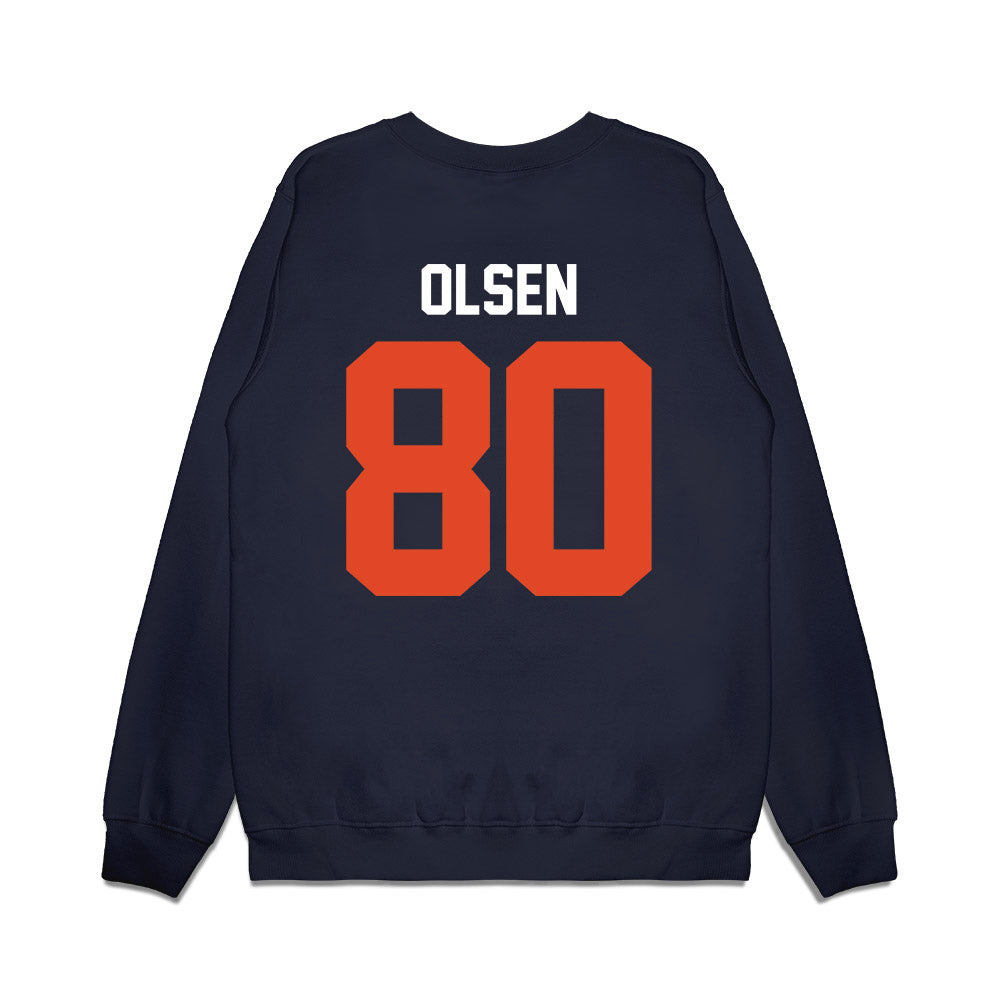 Oregon State - NCAA Football : Eric Olsen - Vintage Helmet Premium Crewneck Sweatshirt-1