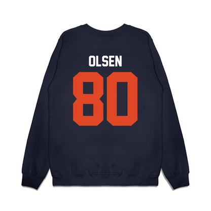 Oregon State - NCAA Football : Eric Olsen - Vintage Helmet Premium Crewneck Sweatshirt-1
