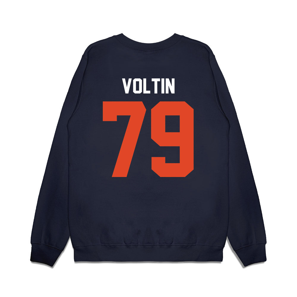 Oregon State - NCAA Football : Tyler Voltin - Vintage Helmet Premium Crewneck Sweatshirt-1