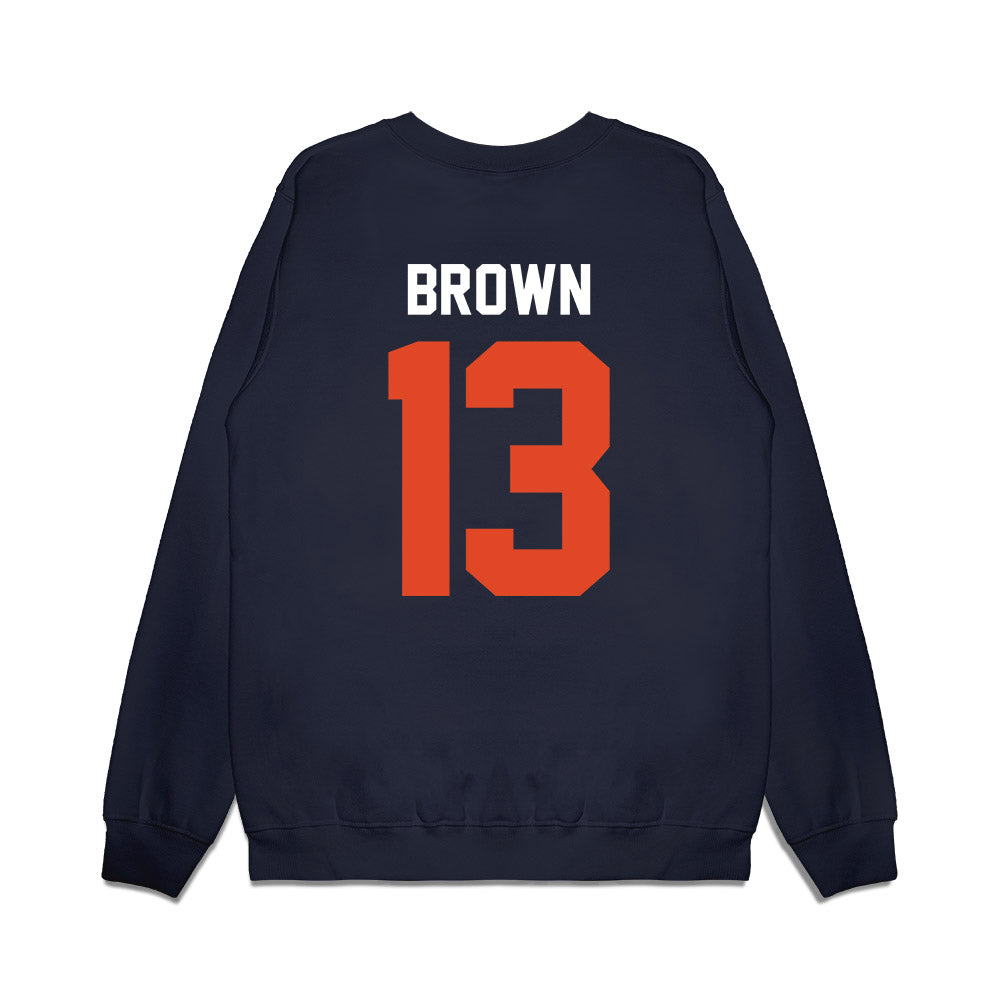 Oregon State - NCAA Football : Jeremiah Brown - Vintage Helmet Premium Crewneck Sweatshirt-1