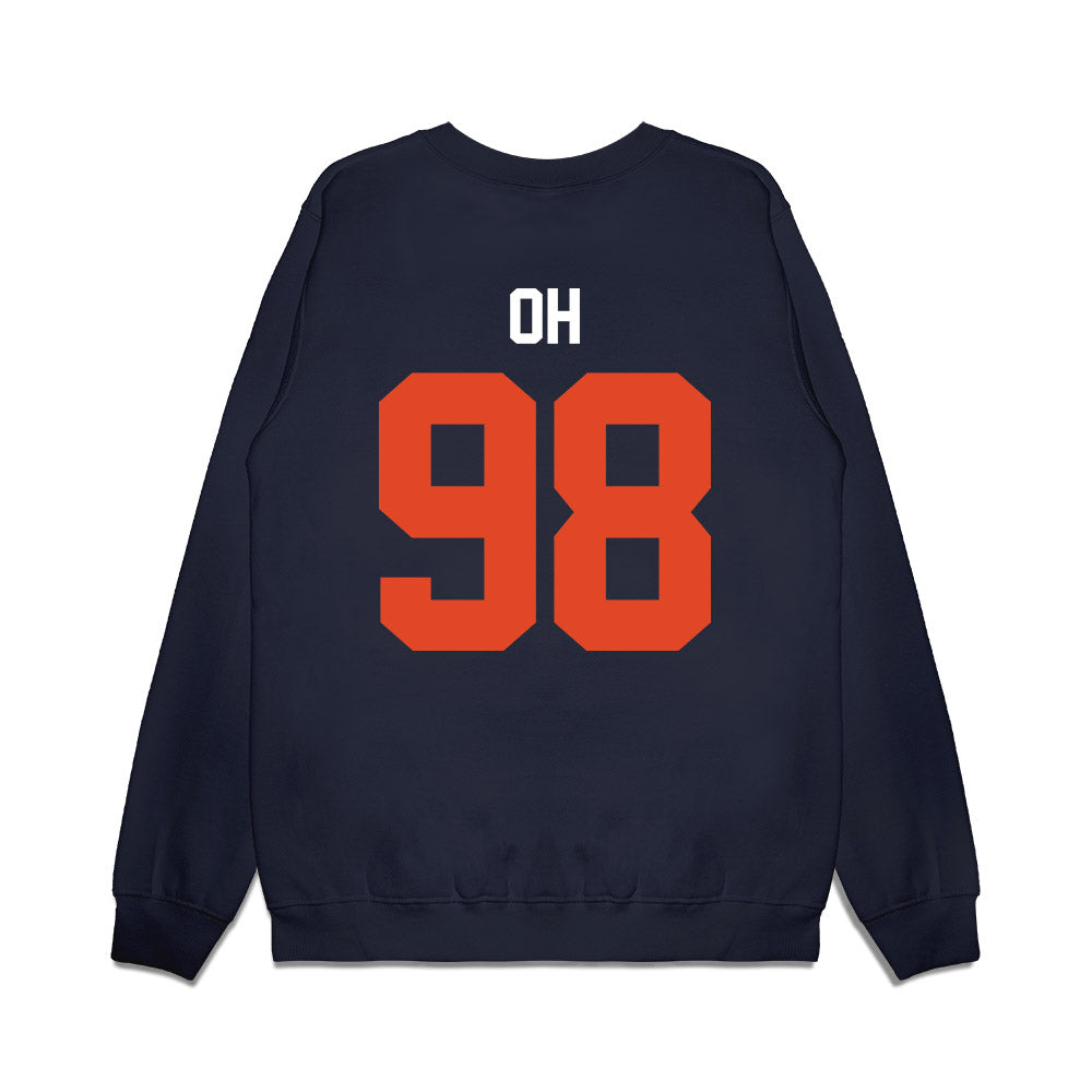 Oregon State - NCAA Football : Jadyn Oh - Vintage Helmet Premium Crewneck Sweatshirt-1
