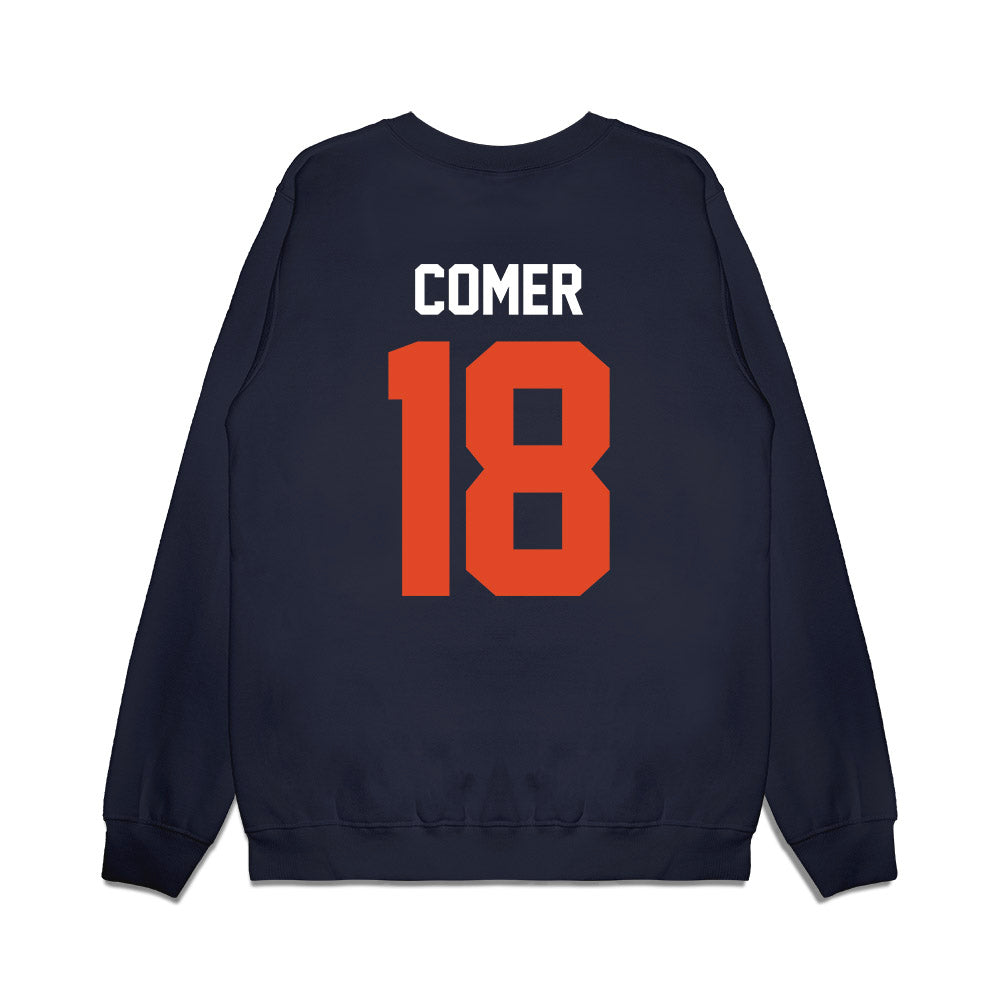 Oregon State - NCAA Football : Jarrel Comer - Vintage Helmet Premium Crewneck Sweatshirt-1