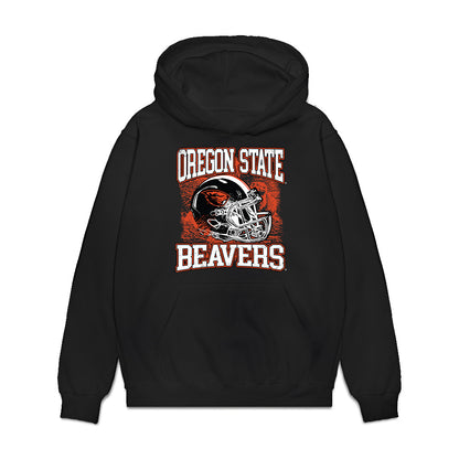 Oregon State - NCAA Football : Logan Knapp - Vintage Helmet Premium Hooded Sweatshirt-0
