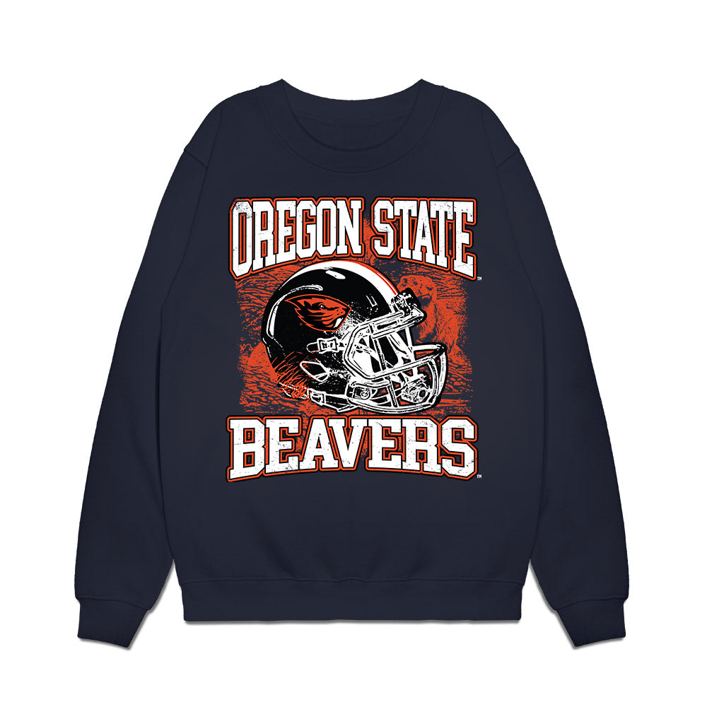 Oregon State - NCAA Football : Jesse Legree - Vintage Helmet Premium Crewneck Sweatshirt-0