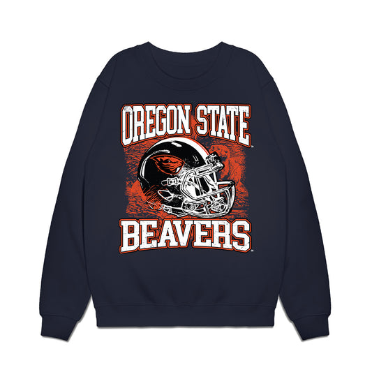 Oregon State - NCAA Football : Ross Nickson III - Vintage Helmet Premium Crewneck Sweatshirt-0