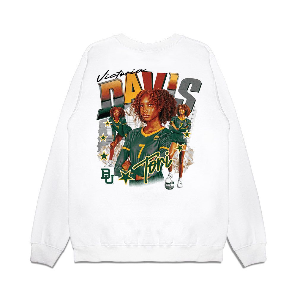 Baylor - NCAA Women's Volleyball : Victoria Davis - Collage Premium Crewneck Sweatshirt-1