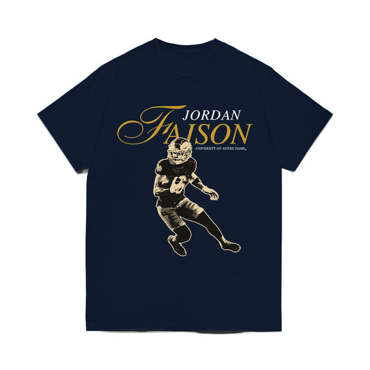 Notre Dame - NCAA Men's Lacrosse : Jordan Faison - Legacy Comfort Colors T-Shirt-0