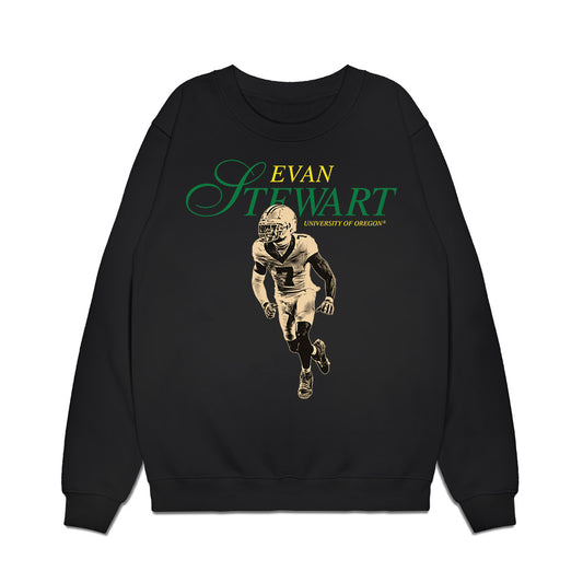 Oregon - NCAA Football : Evan Stewart - Legacy Premium Crewneck Sweatshirt-0