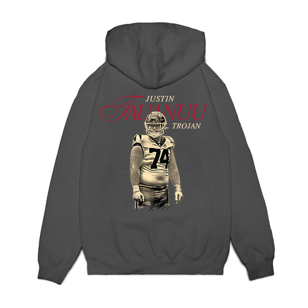 USC - NCAA Football : Justin Tauanuu - Legacy Premium Hooded Sweatshirt-1
