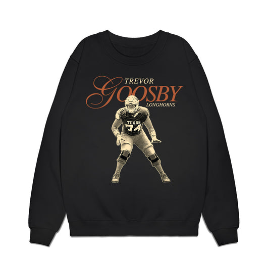 Texas - NCAA Football : Trevor Goosby - Legacy Premium Crewneck Sweatshirt-0