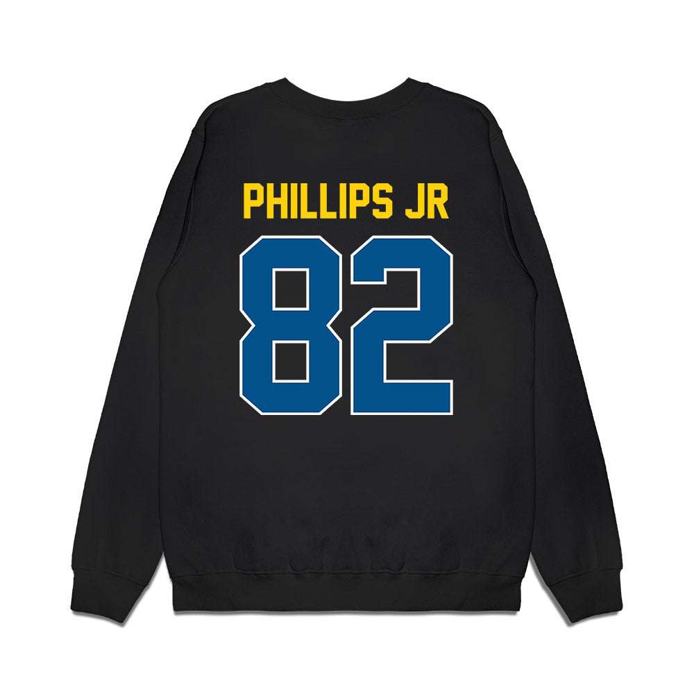 Delaware - NCAA Football : Derrick Phillips Jr - Vintage Helmet Premium Crewneck Sweatshirt-1