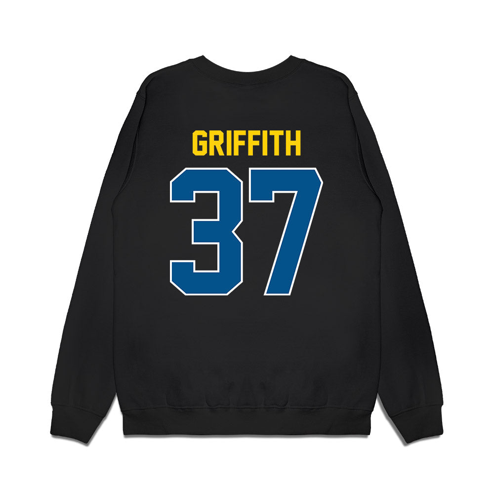 Delaware - NCAA Football : Dillon Griffith - Vintage Helmet Premium Crewneck Sweatshirt-1