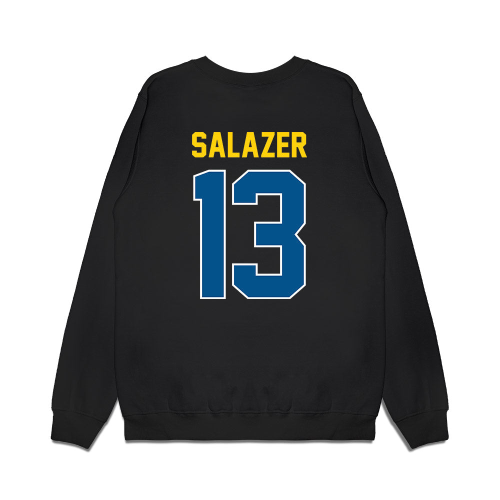 Delaware - NCAA Football : Ty Salazer - Vintage Helmet Premium Crewneck Sweatshirt-1
