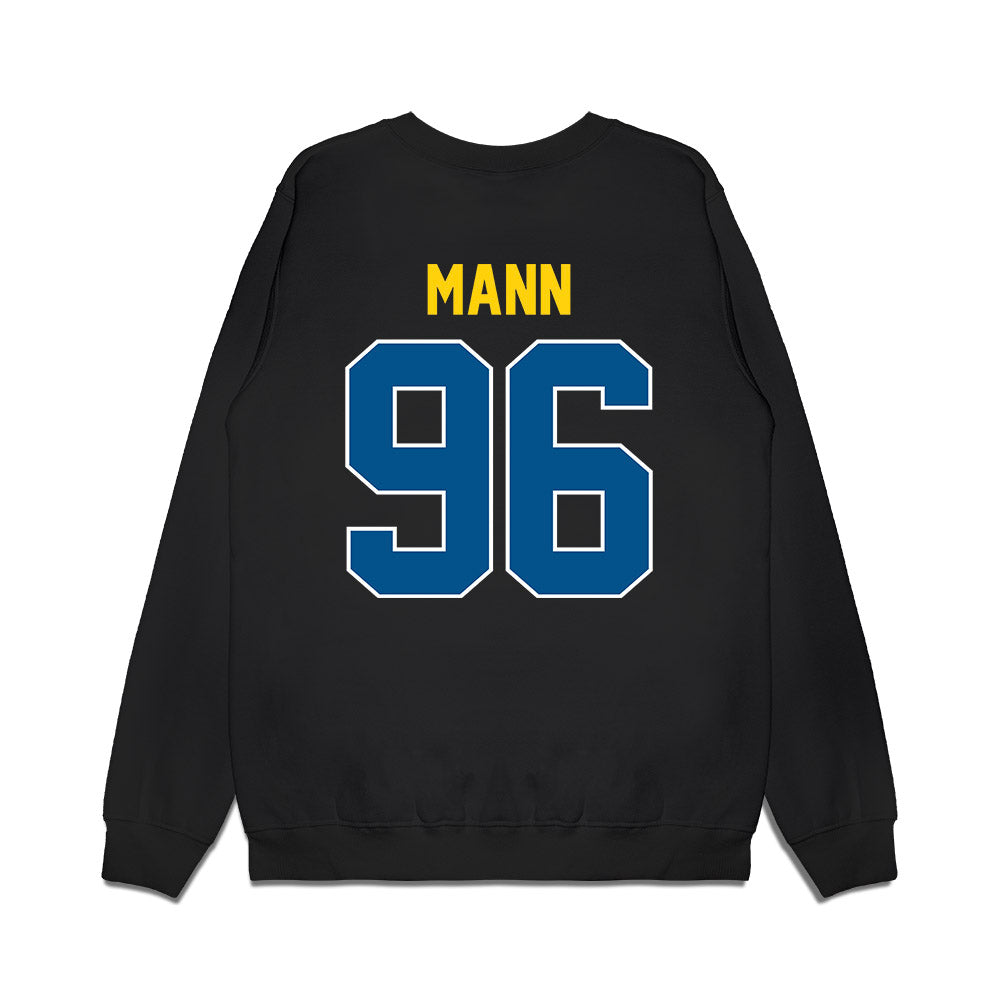 Delaware - NCAA Football : Dylan Mann - Vintage Helmet Premium Crewneck Sweatshirt-1