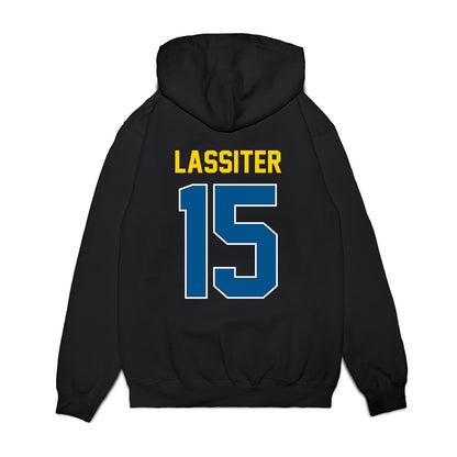 Delaware - NCAA Football : Gevaris Lassiter - Vintage Helmet Premium Hooded Sweatshirt-1