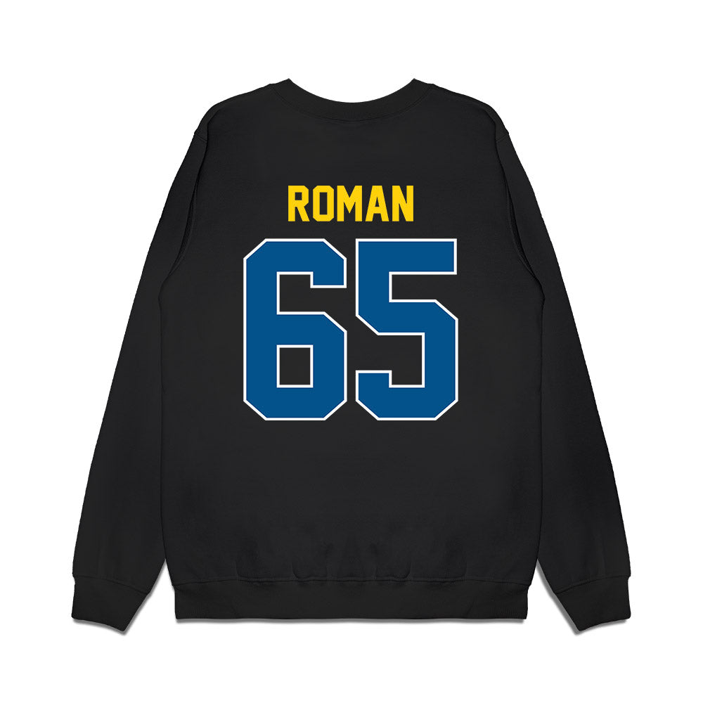 Delaware - NCAA Football : Wahkeem Roman - Vintage Helmet Premium Crewneck Sweatshirt-1