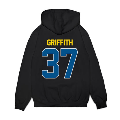 Delaware - NCAA Football : Dillon Griffith - Vintage Helmet Premium Hooded Sweatshirt-1