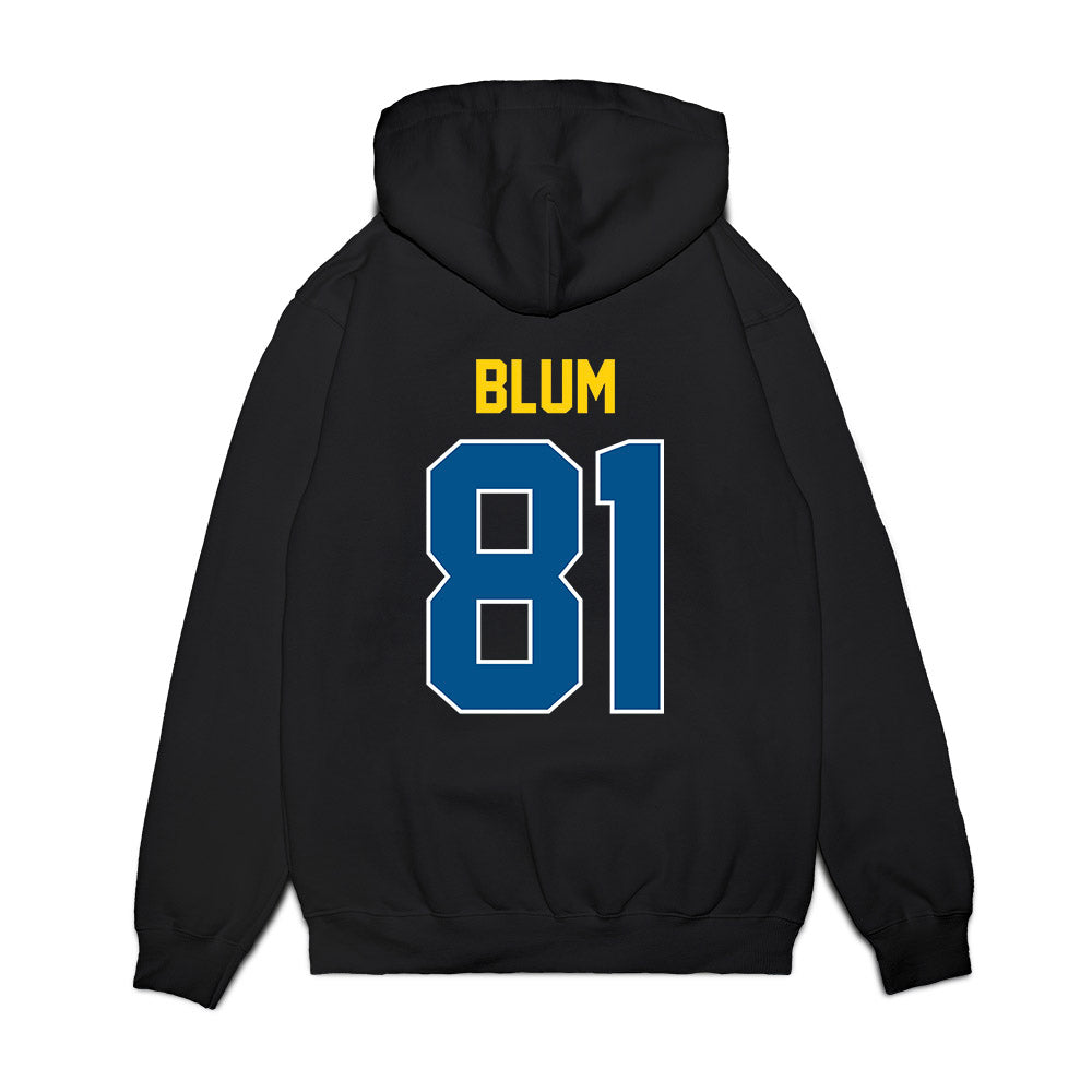 Delaware - NCAA Football : Jake Blum - Vintage Helmet Premium Hooded Sweatshirt-1