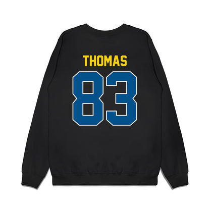 Delaware - NCAA Football : Calvin Thomas - Vintage Helmet Premium Crewneck Sweatshirt-1