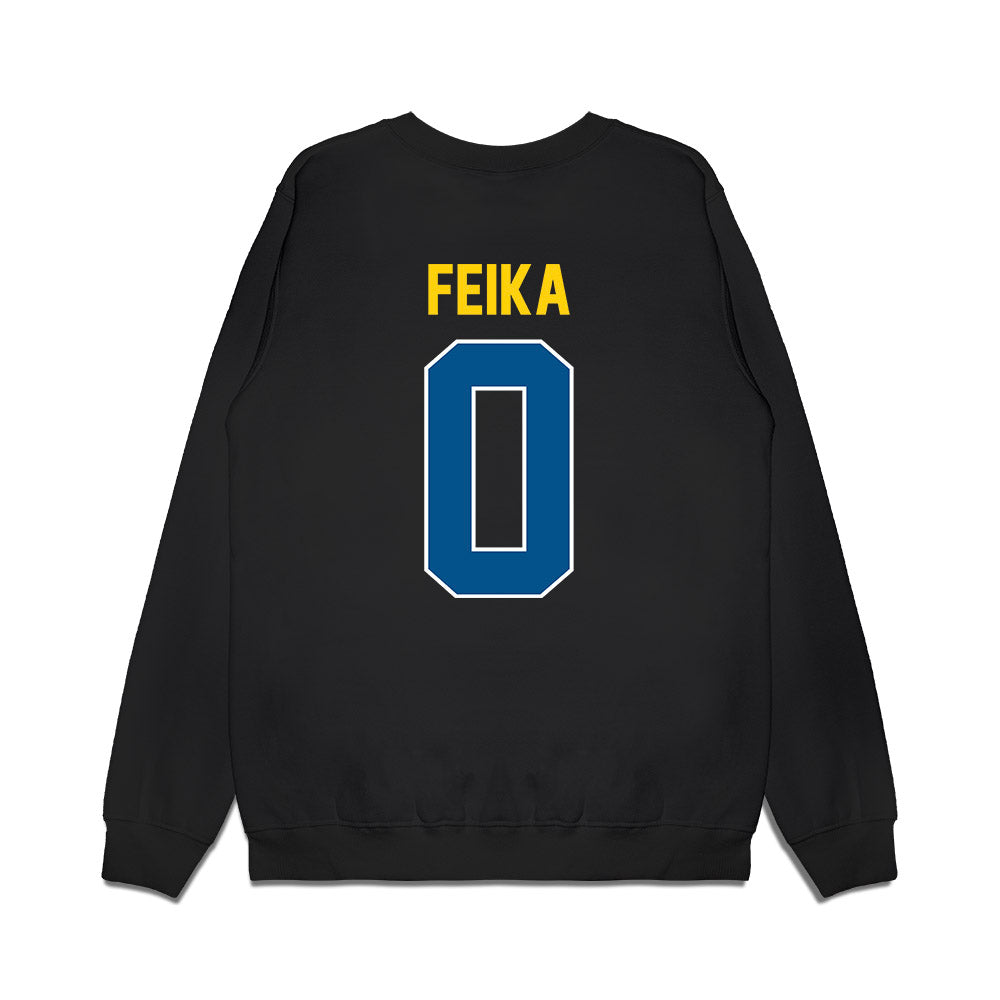 Delaware - NCAA Football : Mustafa Feika - Vintage Helmet Premium Crewneck Sweatshirt-1