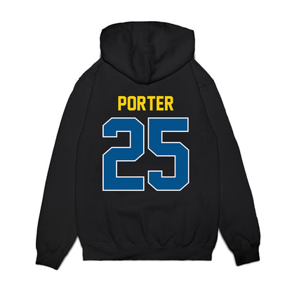 Delaware - NCAA Football : Jared Porter - Vintage Helmet Premium Hooded Sweatshirt-1