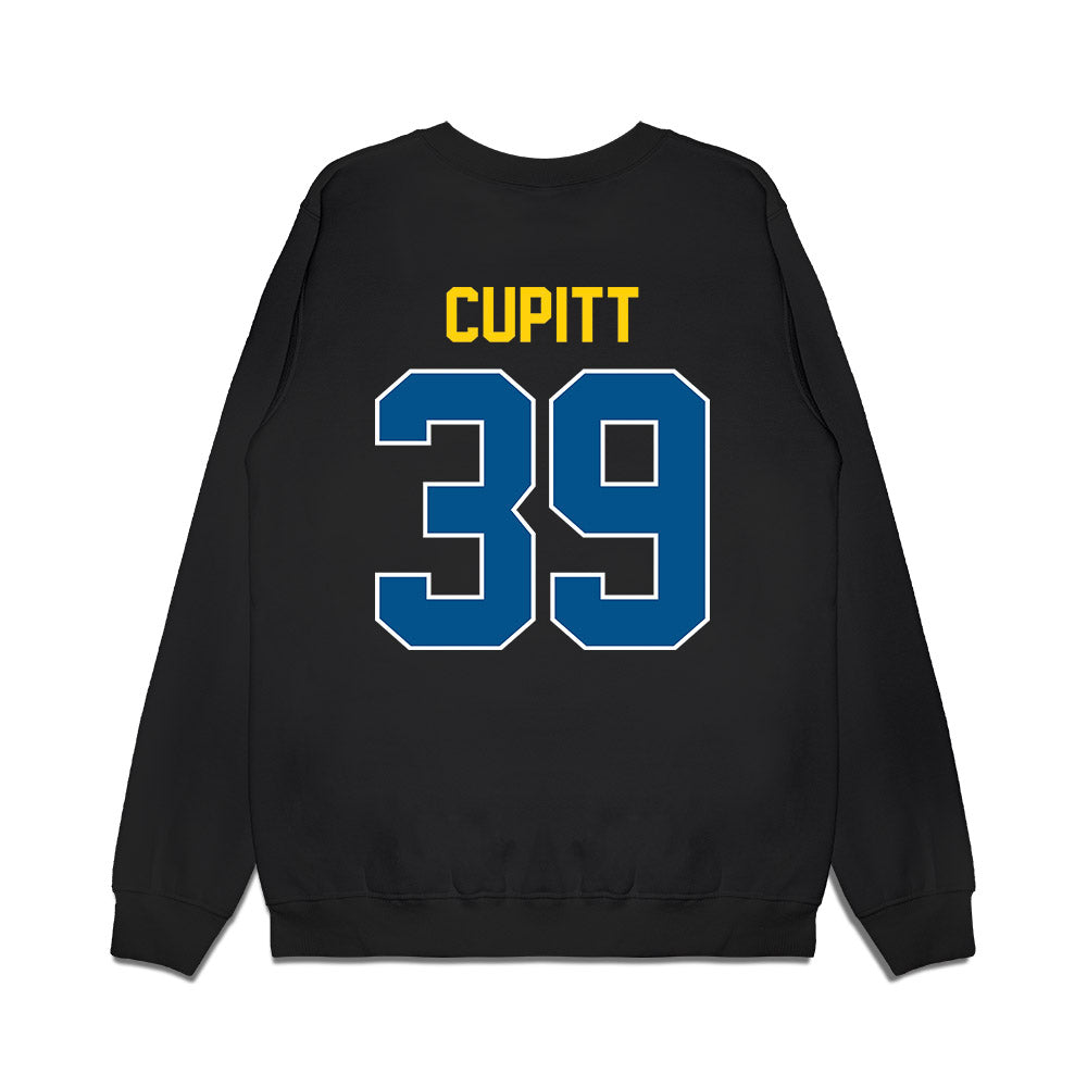 Delaware - NCAA Football : Josh Cupitt - Vintage Helmet Premium Crewneck Sweatshirt-1