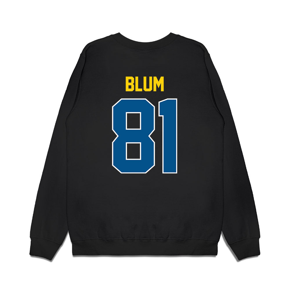 Delaware - NCAA Football : Jake Blum - Vintage Helmet Premium Crewneck Sweatshirt-1