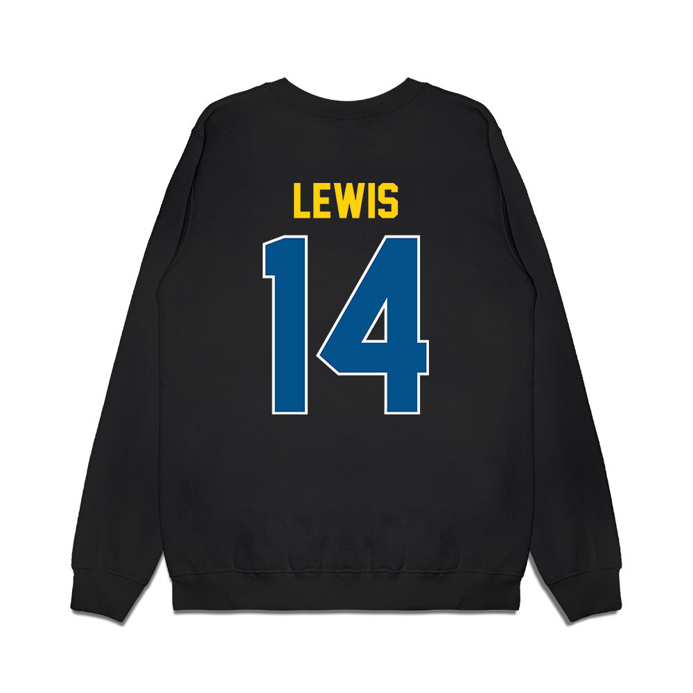 Delaware - NCAA Football : Donovan Lewis - Vintage Helmet Premium Crewneck Sweatshirt-1