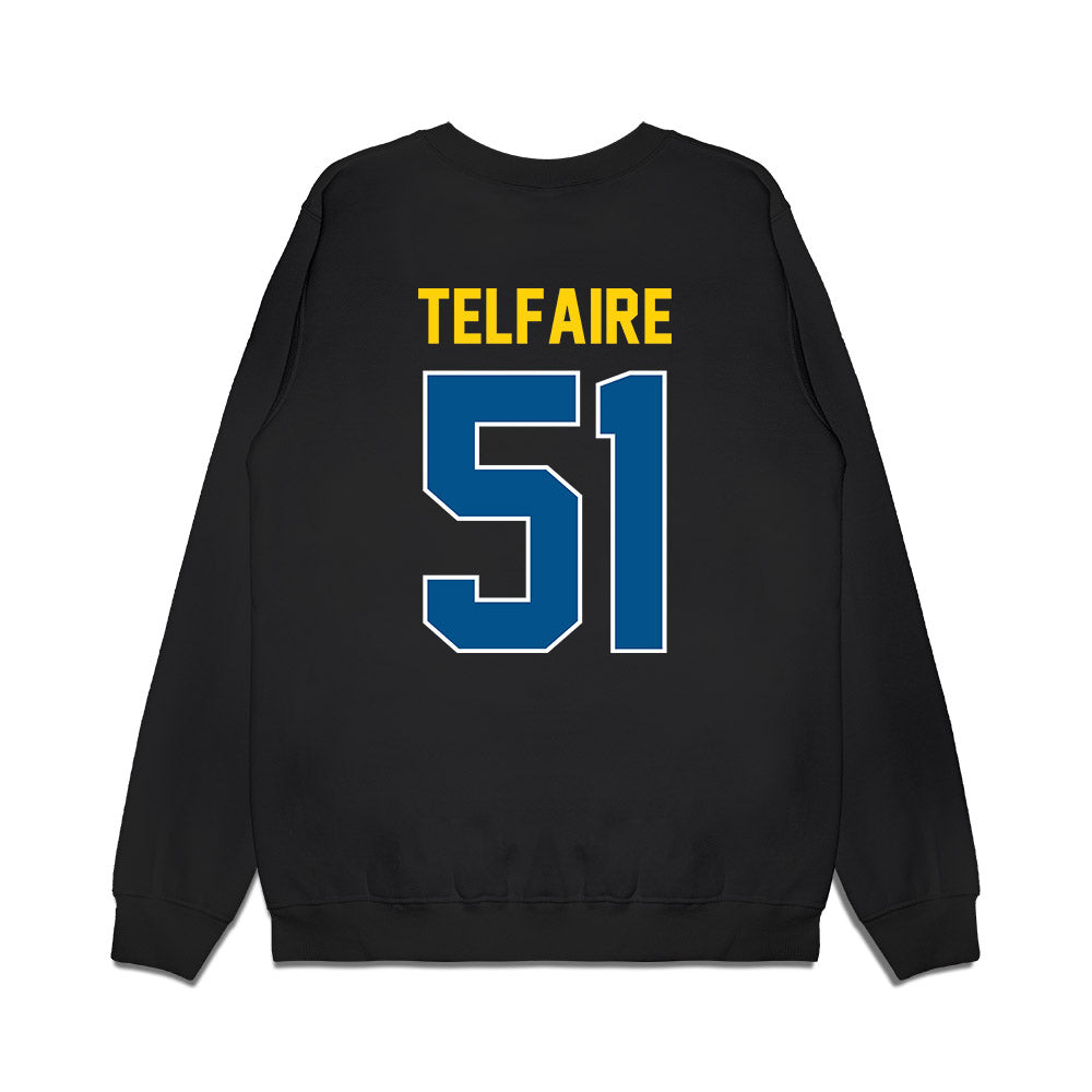 Delaware - NCAA Football : Chandler Telfaire - Vintage Helmet Premium Crewneck Sweatshirt-1