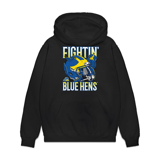Delaware - NCAA Football : Josh Cupitt - Vintage Helmet Premium Hooded Sweatshirt-0