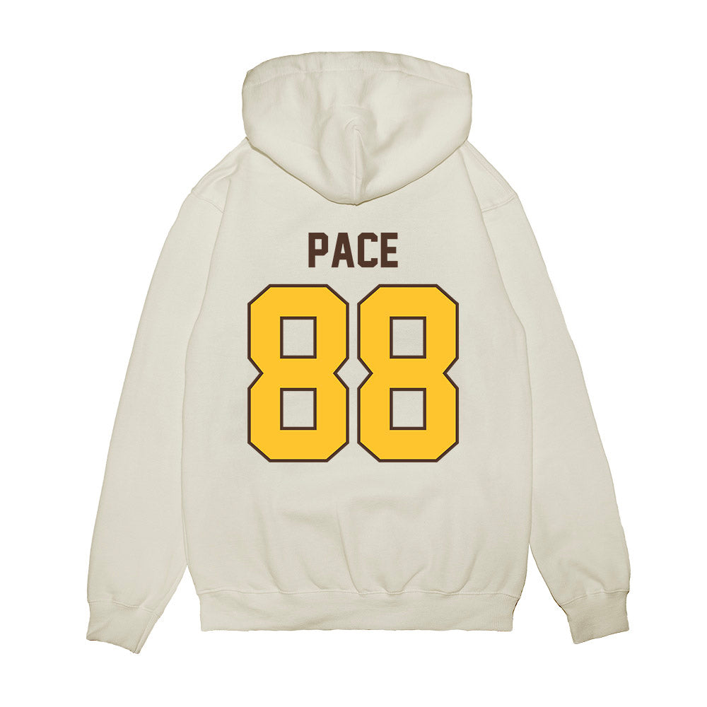 Wyoming - NCAA Football : Landon Pace - Vintage Helmet Premium Hooded Sweatshirt-1