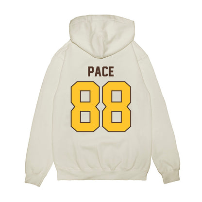Wyoming - NCAA Football : Landon Pace - Vintage Helmet Premium Hooded Sweatshirt-1