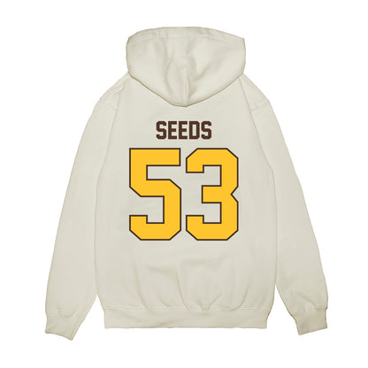 Wyoming - NCAA Football : Tegen Seeds - Vintage Helmet Premium Hooded Sweatshirt-1