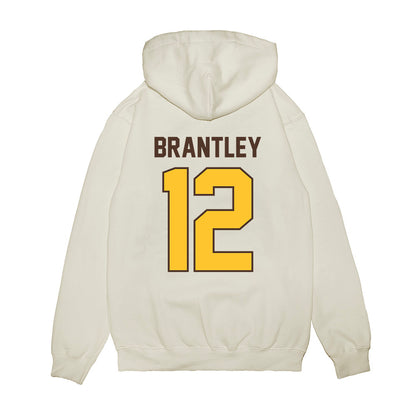 Wyoming - NCAA Football : Bricenvoneric Brantley - Vintage Helmet Premium Hooded Sweatshirt-1