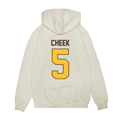 Wyoming - NCAA Football : Brooklyn Cheek - Vintage Helmet Premium Hooded Sweatshirt-1