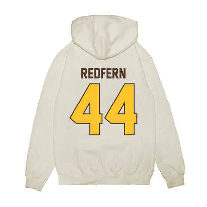 Wyoming - NCAA Football : Jaquan Redfern - Vintage Helmet Premium Hooded Sweatshirt-1