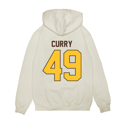 Wyoming - NCAA Football : Nathan Curry - Vintage Helmet Premium Hooded Sweatshirt-1