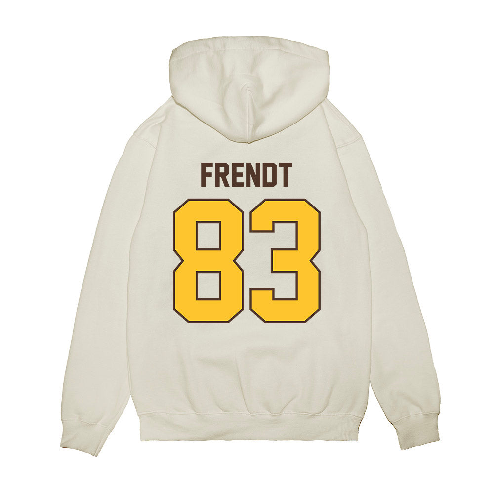 Wyoming - NCAA Football : Kyle Frendt - Vintage Helmet Premium Hooded Sweatshirt-1