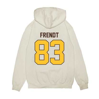 Wyoming - NCAA Football : Kyle Frendt - Vintage Helmet Premium Hooded Sweatshirt-1