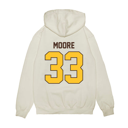 Wyoming - NCAA Football : Parker Moore - Vintage Helmet Premium Hooded Sweatshirt-1