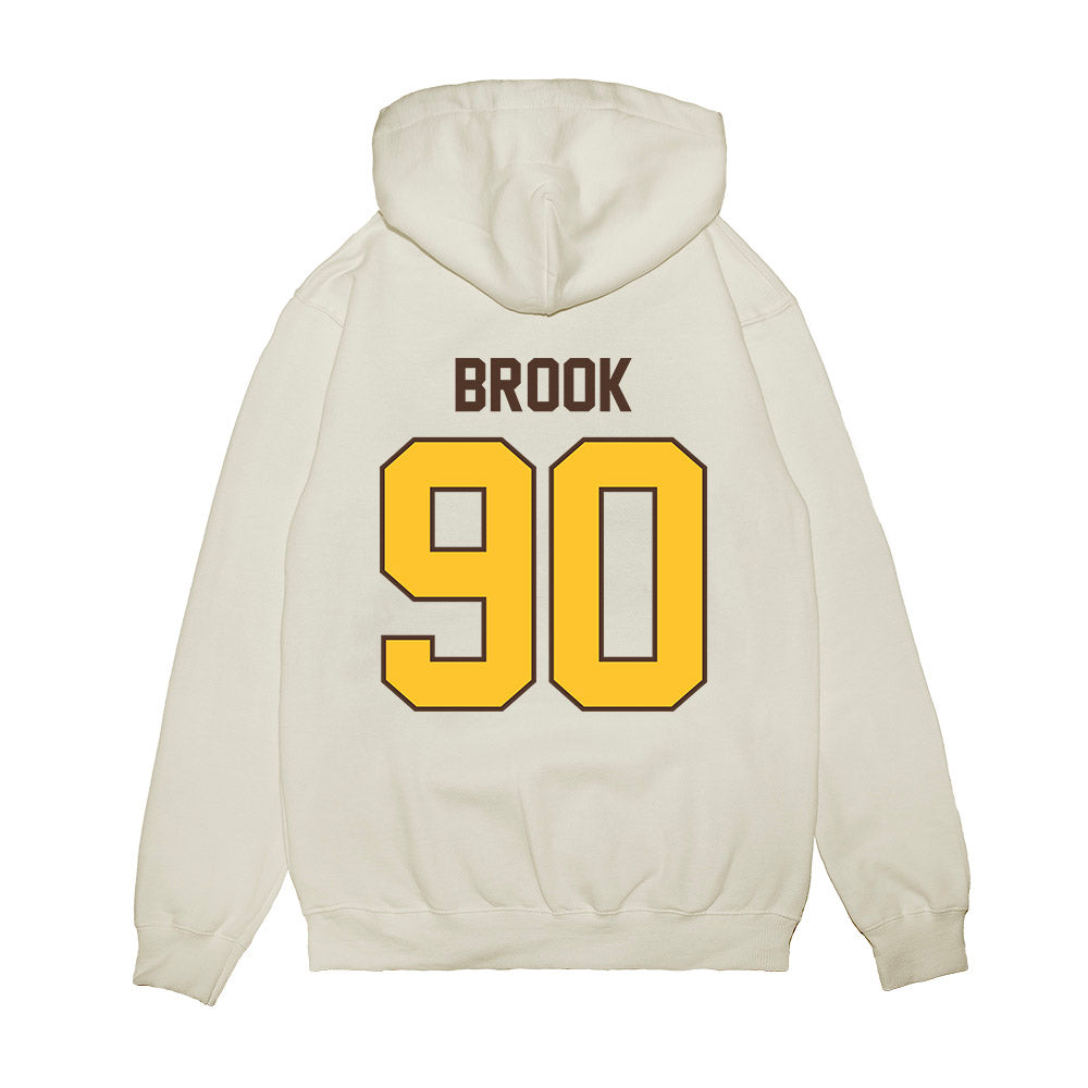 Wyoming - NCAA Football : Cade Brook - Vintage Helmet Premium Hooded Sweatshirt-1