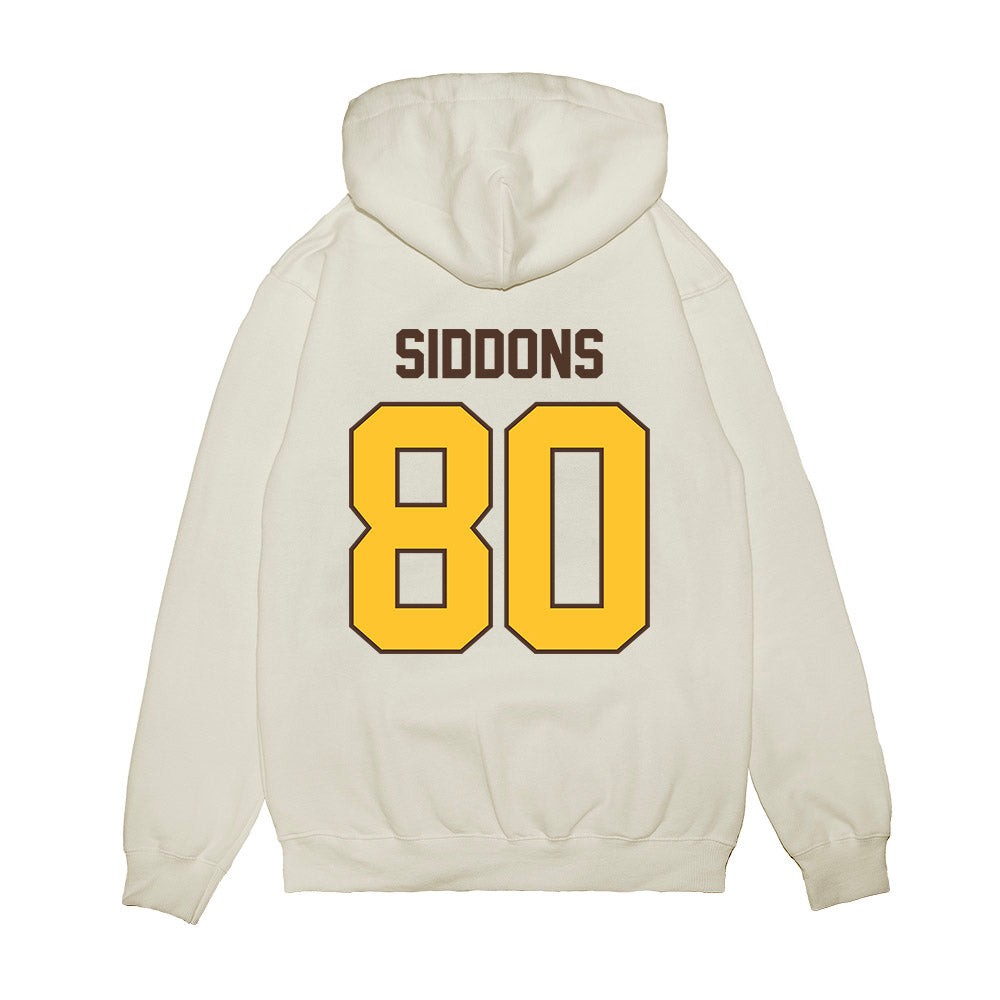 Wyoming - NCAA Football : Tyler Siddons - Vintage Helmet Premium Hooded Sweatshirt-1