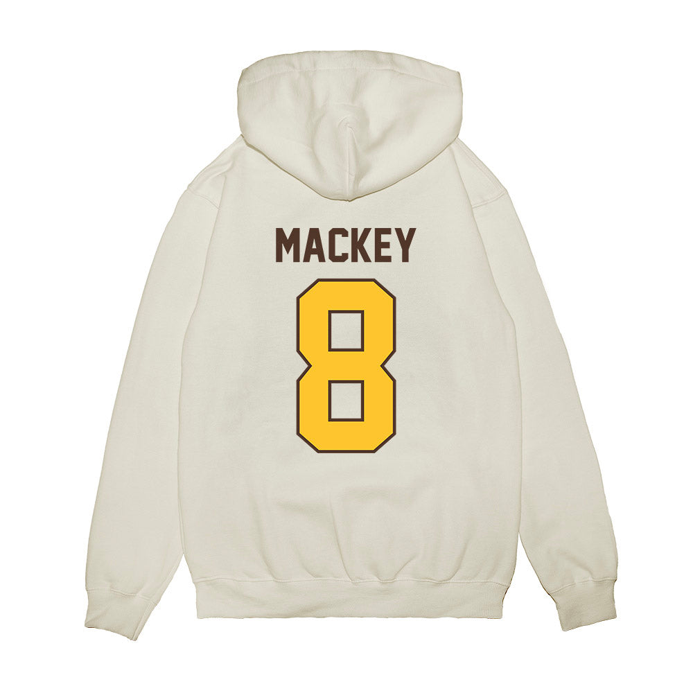Wyoming - NCAA Football : Logan Mackey - Vintage Helmet Premium Hooded Sweatshirt-1